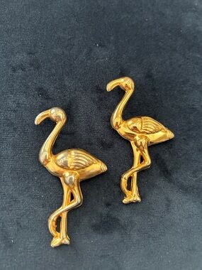 1940’s pair of Flamingo Brooches. Unsigned “Attributed” to CORO